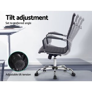 Office Chair - Eames Replica - Executive High Back Seating - PU Leather - Black