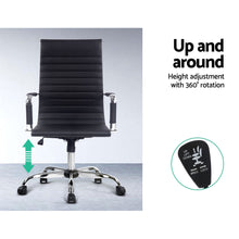 Load image into Gallery viewer, Office Chair - Eames Replica - Executive High Back Seating - PU Leather - Black
