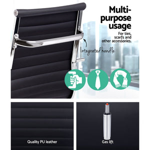 Office Chair - Eames Replica - Executive High Back Seating - PU Leather - Black
