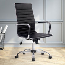 Load image into Gallery viewer, Office Chair - Eames Replica - Executive High Back Seating - PU Leather - Black
