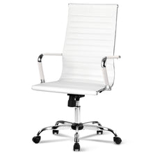 Load image into Gallery viewer, Artiss Eames Replica Office Chairs PU Leather Executive Work Computer Seat White
