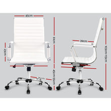 Load image into Gallery viewer, Artiss Eames Replica Office Chairs PU Leather Executive Work Computer Seat White
