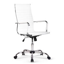 Load image into Gallery viewer, Artiss Eames Replica Office Chairs PU Leather Executive Work Computer Seat White
