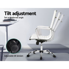 Load image into Gallery viewer, Artiss Eames Replica Office Chairs PU Leather Executive Work Computer Seat White
