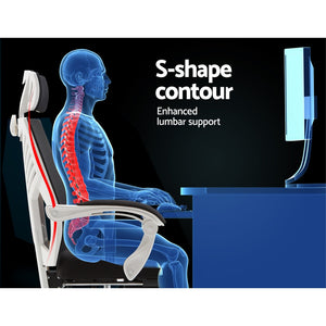 Gaming Chair - Office Chair - Recliner - Rotatable - Adjustable - White