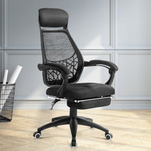 Load image into Gallery viewer, Office Chair - Gaming Chair - Retractable Footrest - Recliner - Rotatable - Black
