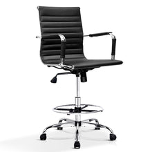 Load image into Gallery viewer, Artiss Office Chair Veer Drafting Stool Mesh Chairs Armrest Standing Desk Black
