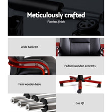 Load image into Gallery viewer, Artiss Executive Wooden Office Chair Wood Computer Chairs Leather Seat Sherman
