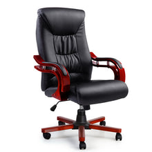 Load image into Gallery viewer, Artiss Executive Wooden Office Chair Wood Computer Chairs Leather Seat Sheridan
