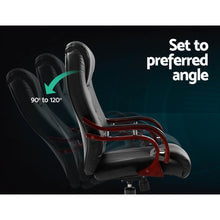 Load image into Gallery viewer, Artiss Executive Wooden Office Chair Wood Computer Chairs Leather Seat Sheridan
