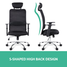Load image into Gallery viewer, Mesh High Back Office Desk Chair - Black
