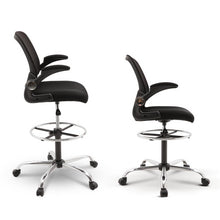Load image into Gallery viewer, Veer Drafting Stool Office Chair Mesh Adjust Black
