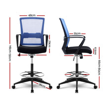Load image into Gallery viewer, Artiss Office Chair Veer Drafting Stool Mesh Chairs Black Standing Chair Stool

