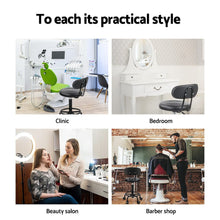 Load image into Gallery viewer, Chair Stool - Salon - Barber - Swivel - Backrest - Adjustable - Height - Black

