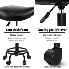 Load image into Gallery viewer, Chair Stool - Salon - Barber - Swivel - Saddle - Gas Lift - Black
