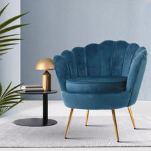 Load image into Gallery viewer, Waiting Room Armchair - Lounge Chair - Accent Retro - Shell Velvet - Navy
