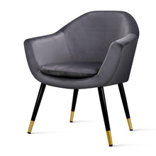 Load image into Gallery viewer, Waiting Room Chair - Retro Sofa - Wooden - Velvet - Grey
