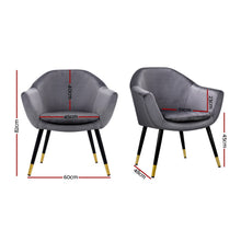 Load image into Gallery viewer, Waiting Room Chair - Retro Sofa - Wooden - Velvet - Grey
