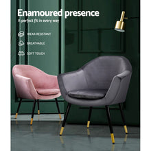 Load image into Gallery viewer, Waiting Room Chair - Retro Sofa - Wooden - Velvet - Grey
