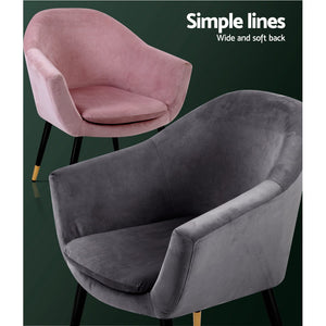 Waiting Room Chair - Retro Sofa - Wooden - Velvet - Grey