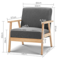 Load image into Gallery viewer, Waiting Room Chair - Light Wood - Fabric - Grey
