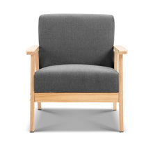 Load image into Gallery viewer, Waiting Room Chair - Light Wood - Fabric - Grey
