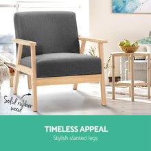 Load image into Gallery viewer, Waiting Room Chair - Light Wood - Fabric - Grey
