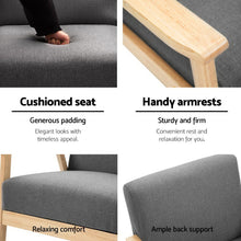 Load image into Gallery viewer, Waiting Room Chair - Light Wood - Fabric - Grey
