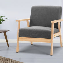 Load image into Gallery viewer, Waiting Room Chair - Light Wood - Fabric - Grey
