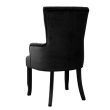 Load image into Gallery viewer, French Provincial Chair - Velvet/Fabric &amp; Timber - Black
