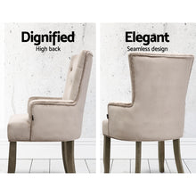 Load image into Gallery viewer, Artiss Dining Chairs French Provincial Chair Velvet Fabric Timber Retro Camel
