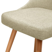 Load image into Gallery viewer, 2x Replica Dining Chairs -Wood/Beech &amp; Fabric - Beige
