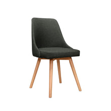 Load image into Gallery viewer, Artiss 2x Replica Dining Chairs Beech Wooden Chair Cafe Kitchen Fabric Charcoal
