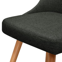 Load image into Gallery viewer, Artiss 2x Replica Dining Chairs Beech Wooden Chair Cafe Kitchen Fabric Charcoal
