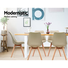 Load image into Gallery viewer, Artiss DSW Dining Chairs Retro Replica Eames Eiffel Kitchen Chair Cafe Beige Fabric x2
