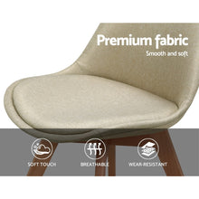 Load image into Gallery viewer, Artiss DSW Dining Chairs Retro Replica Eames Eiffel Kitchen Chair Cafe Beige Fabric x2
