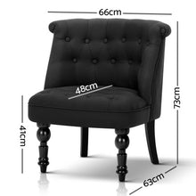 Load image into Gallery viewer, Artiss Fabric Occasional Accent Chair - Black

