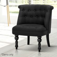 Load image into Gallery viewer, Artiss Fabric Occasional Accent Chair - Black
