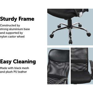 Ergonomic Mesh PU Leather Office Chair